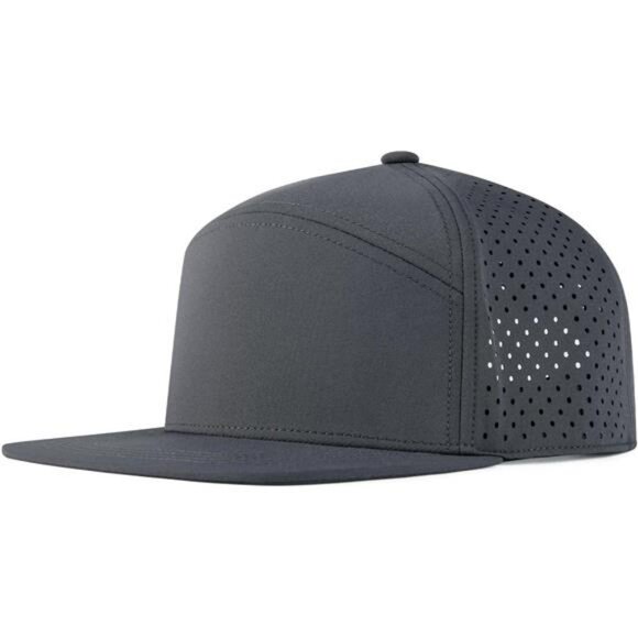 Mens Flat Brim Snapback Hat Adjustable Breathable Performance Baseball Cap - Picture 1 of 7